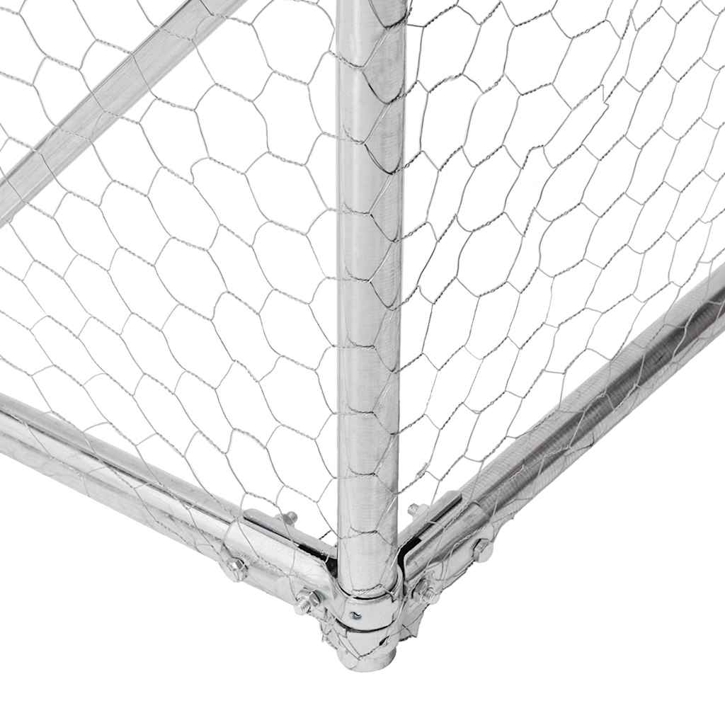 Výběh pro slepice se střechou 2,5x6x2,25 m pozinkovaná ocel