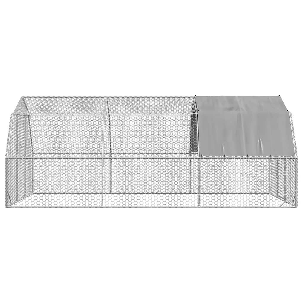 Výběh pro slepice se střechou 2,5x6x2,25 m pozinkovaná ocel