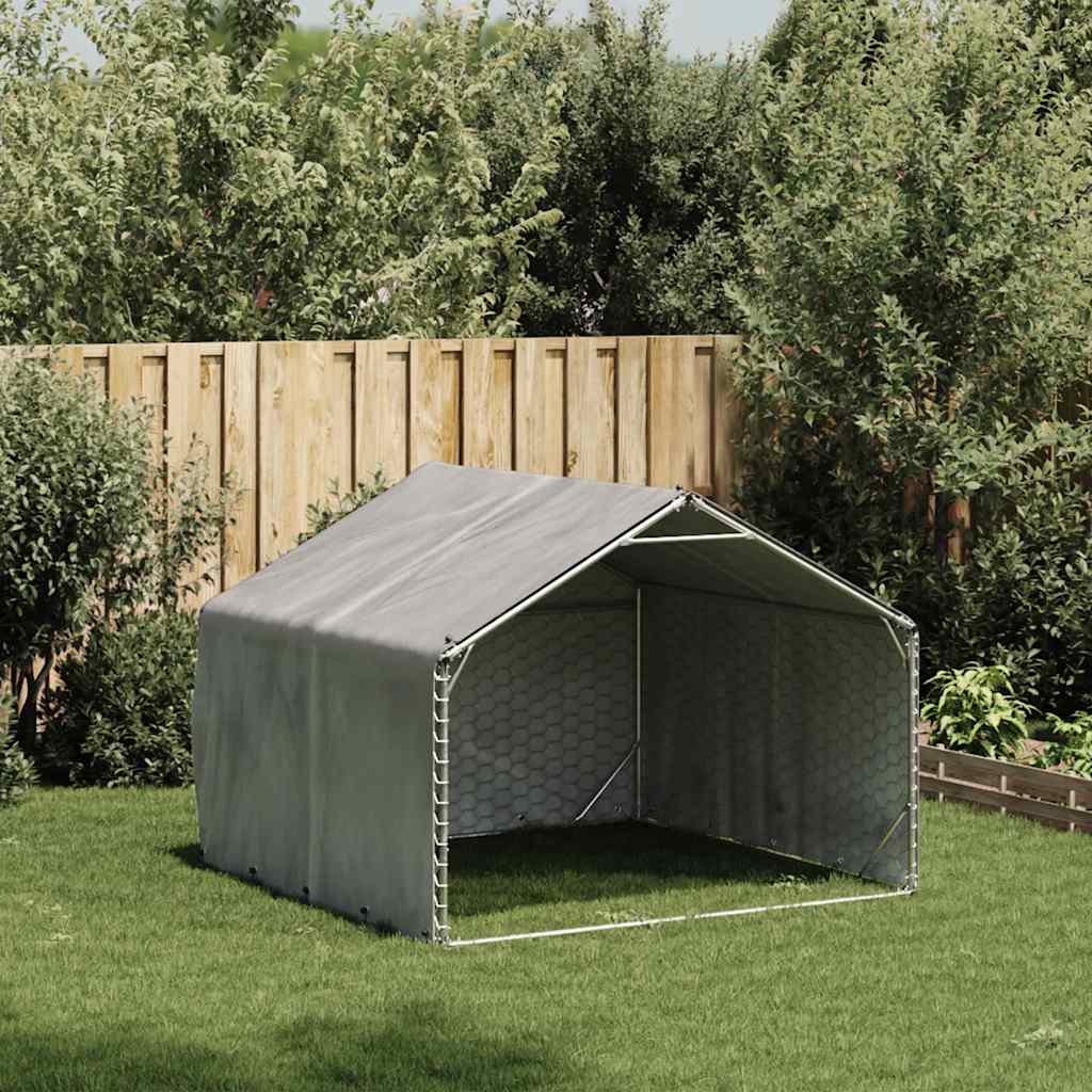 Venkovní psí bouda s krytem 2x2x1,5 m pozinkovaná ocel