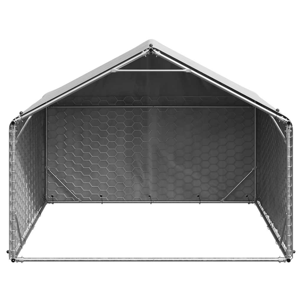 Venkovní psí bouda s krytem 2x2x1,5 m pozinkovaná ocel