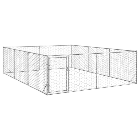Venkovní psí bouda s dveřmi 3x4x1 m pozinkovaná ocel