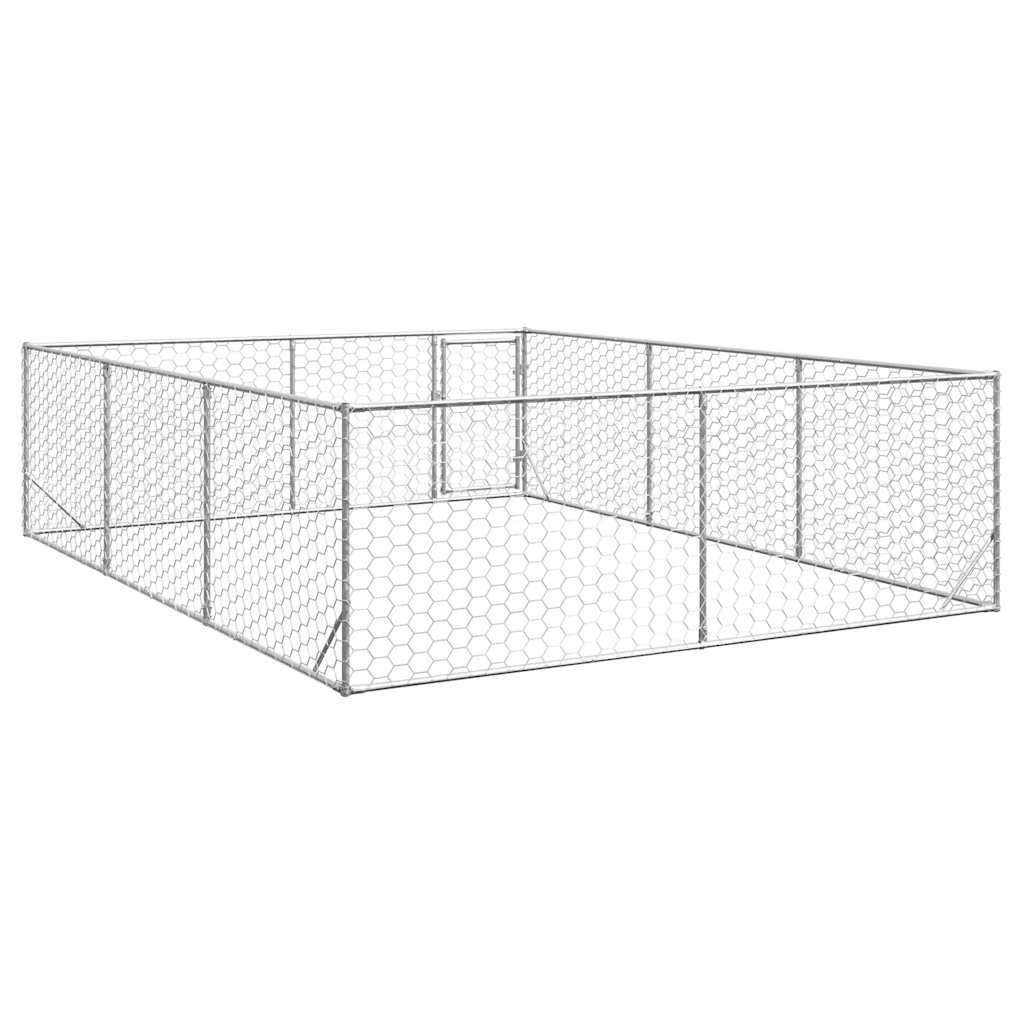Venkovní psí bouda s dveřmi 3x4x1 m pozinkovaná ocel