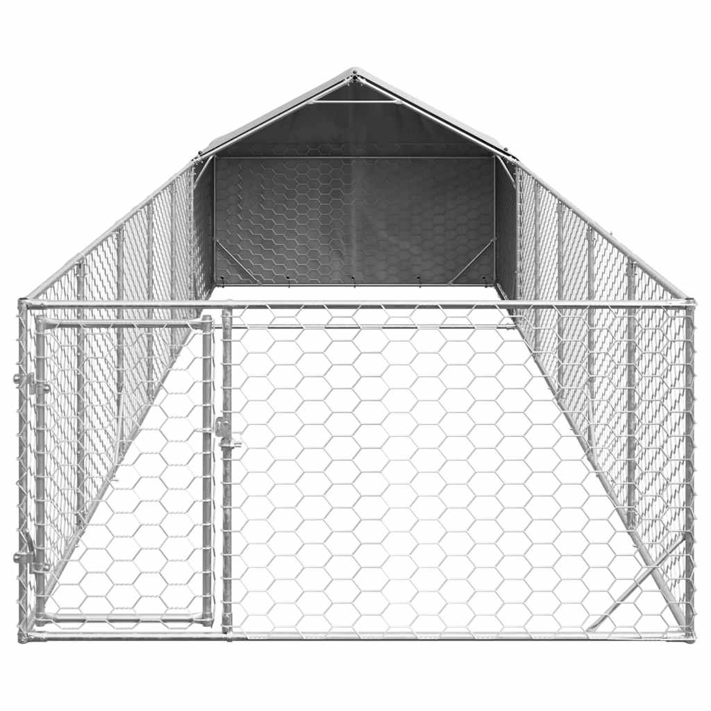Venkovní psí kotec s výběhem 8x2x1,5 m pozinkovaná ocel