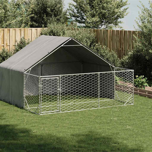 Venkovní psí kotec s výběhem 3x3x1,9 m pozinkovaná ocel