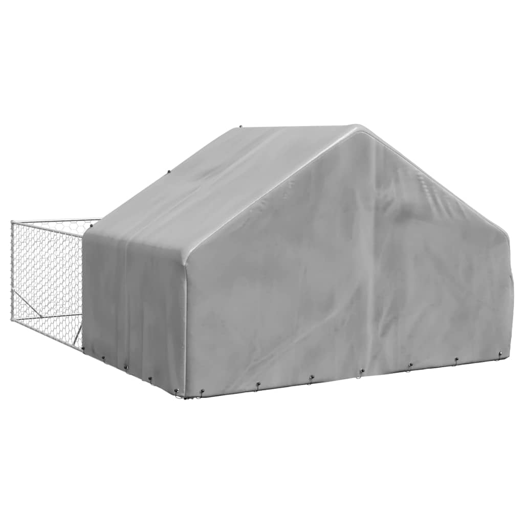 Venkovní psí kotec s výběhem 5x3x1,9 m pozinkovaná ocel