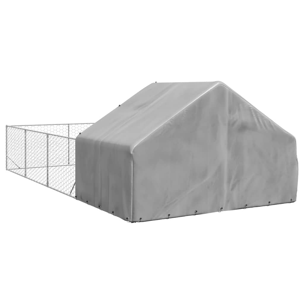 Venkovní psí kotec s výběhem 7x3x1,9 m pozinkovaná ocel