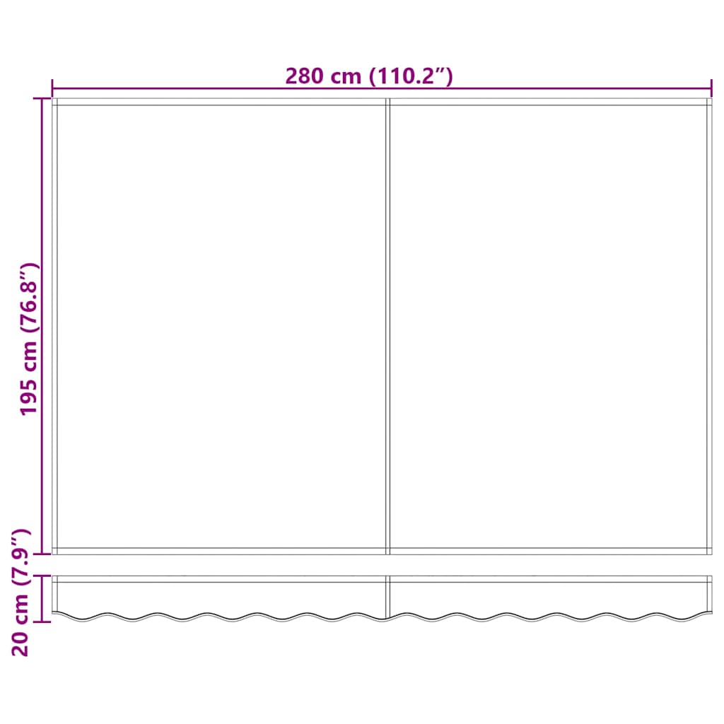 Náhradní látka na markýzu Antracitová a bílá 300 x 200 cm
