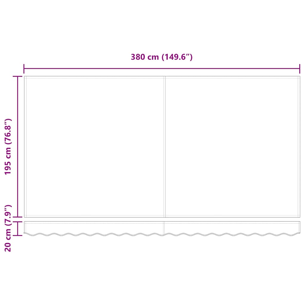 Náhradní látka na markýzu Vícebarevný 400 x 200 cm plátno