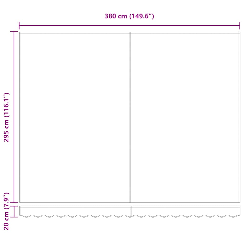 Náhradní látka na markýzu Bílá 400 × 300 cm plátno