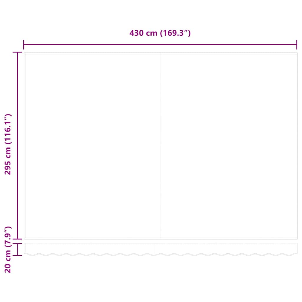 Náhradní látka na markýzu Bílá 450 × 300 cm plátno