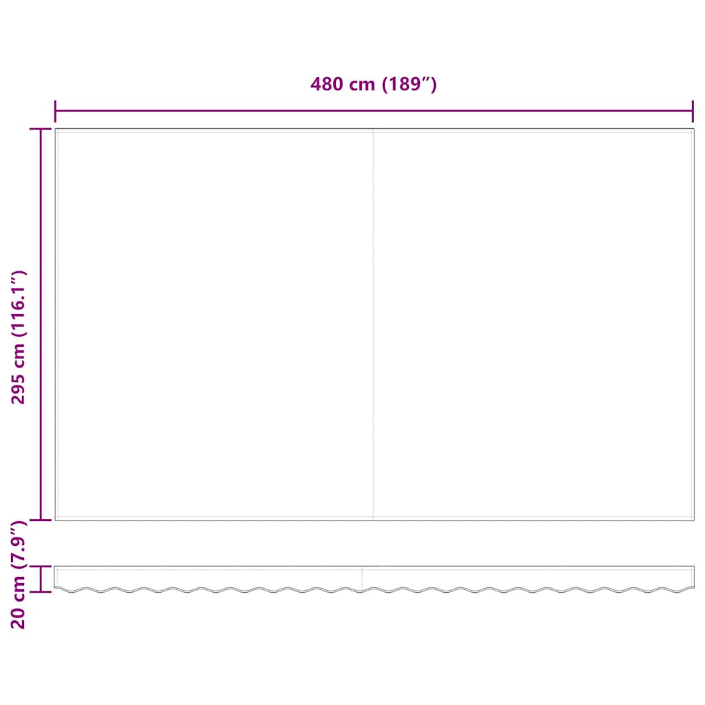 Náhradní látka na markýzu Bílá 500 × 300 cm plátno