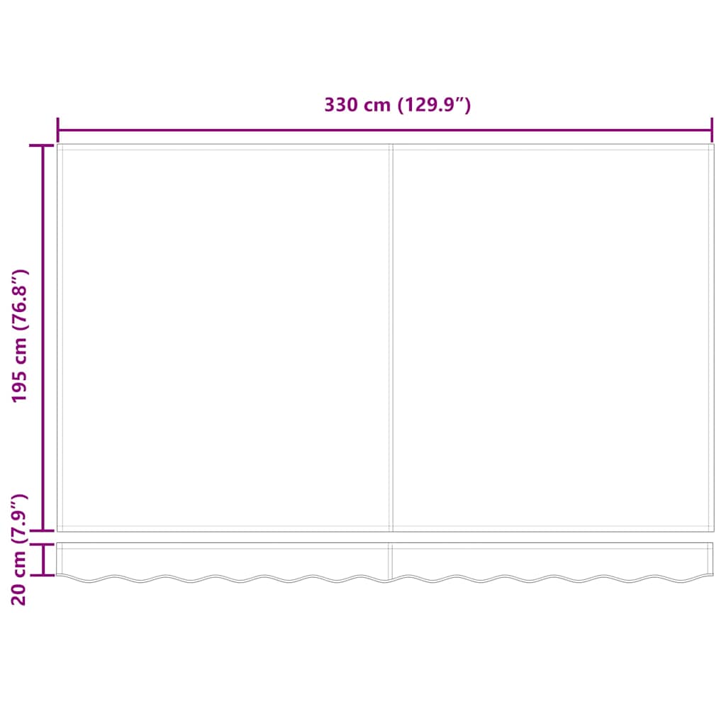 Náhradní látka na markýzu Červená 350 x 200 cm plátno
