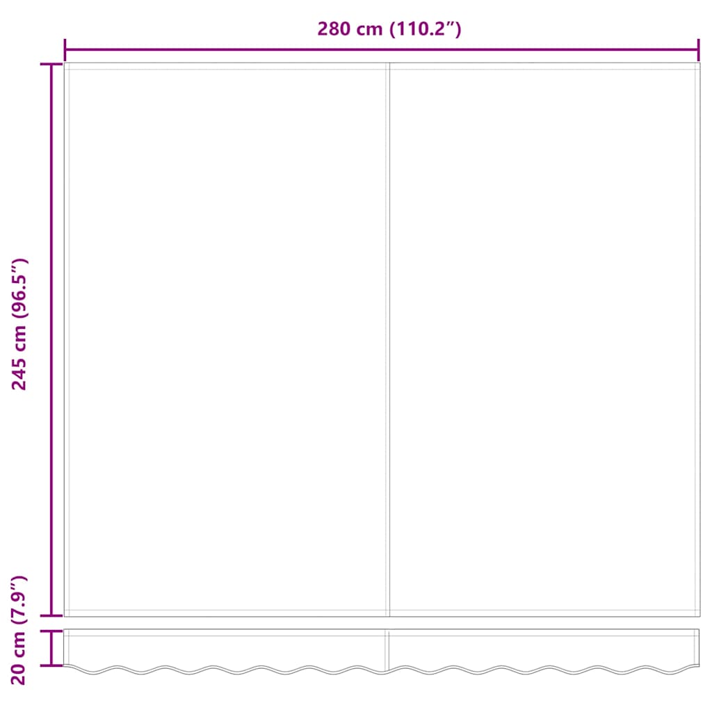 Náhradní látka na markýzu Červená 300 x 250 cm plátno