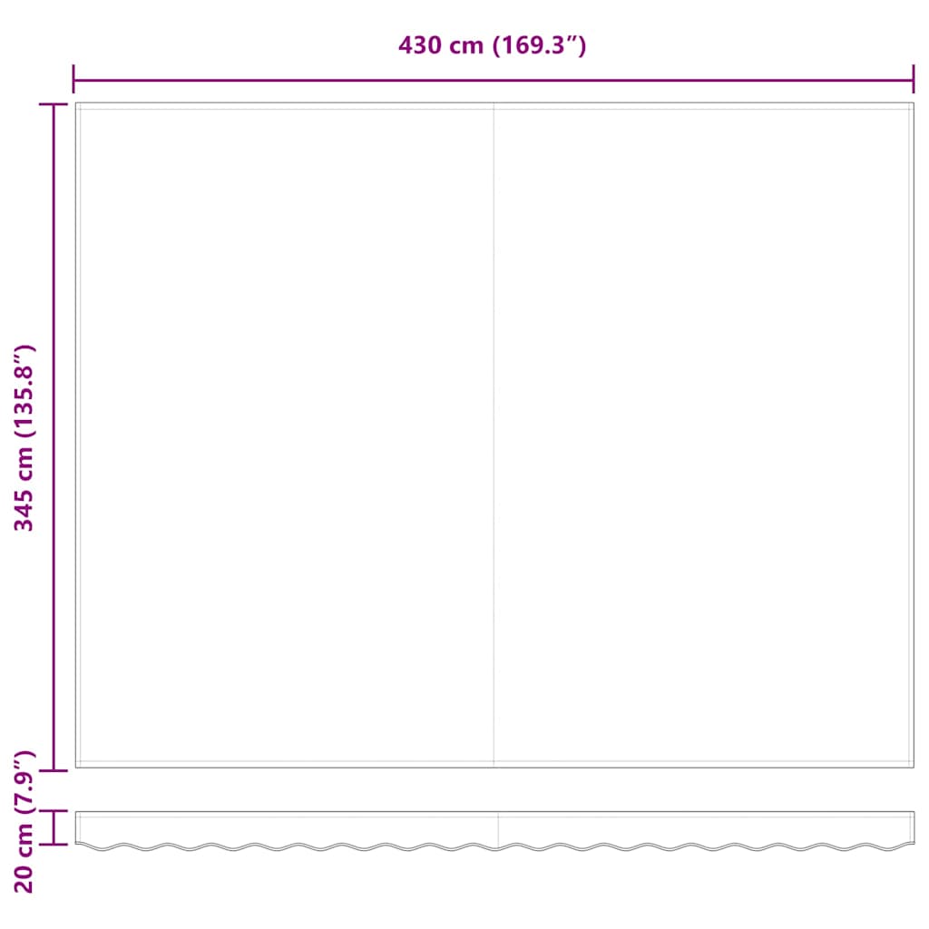 Náhradní látka na markýzu Červená 450 × 350 cm plátno