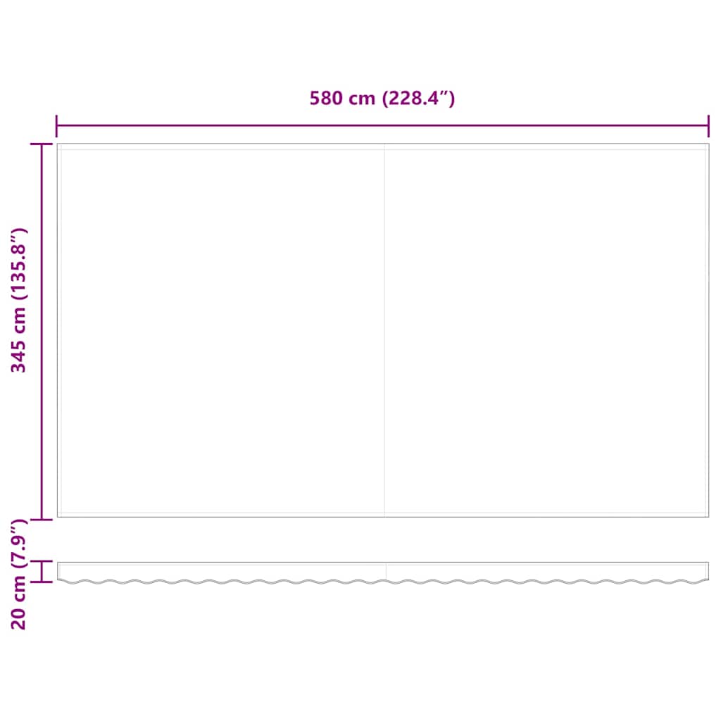 Náhradní látka na markýzu Červená 600 × 350 cm plátno
