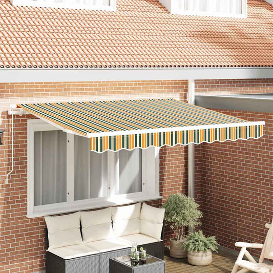 Náhradní látka na markýzu Zelená a žlutá 350 x 250 cm plátno