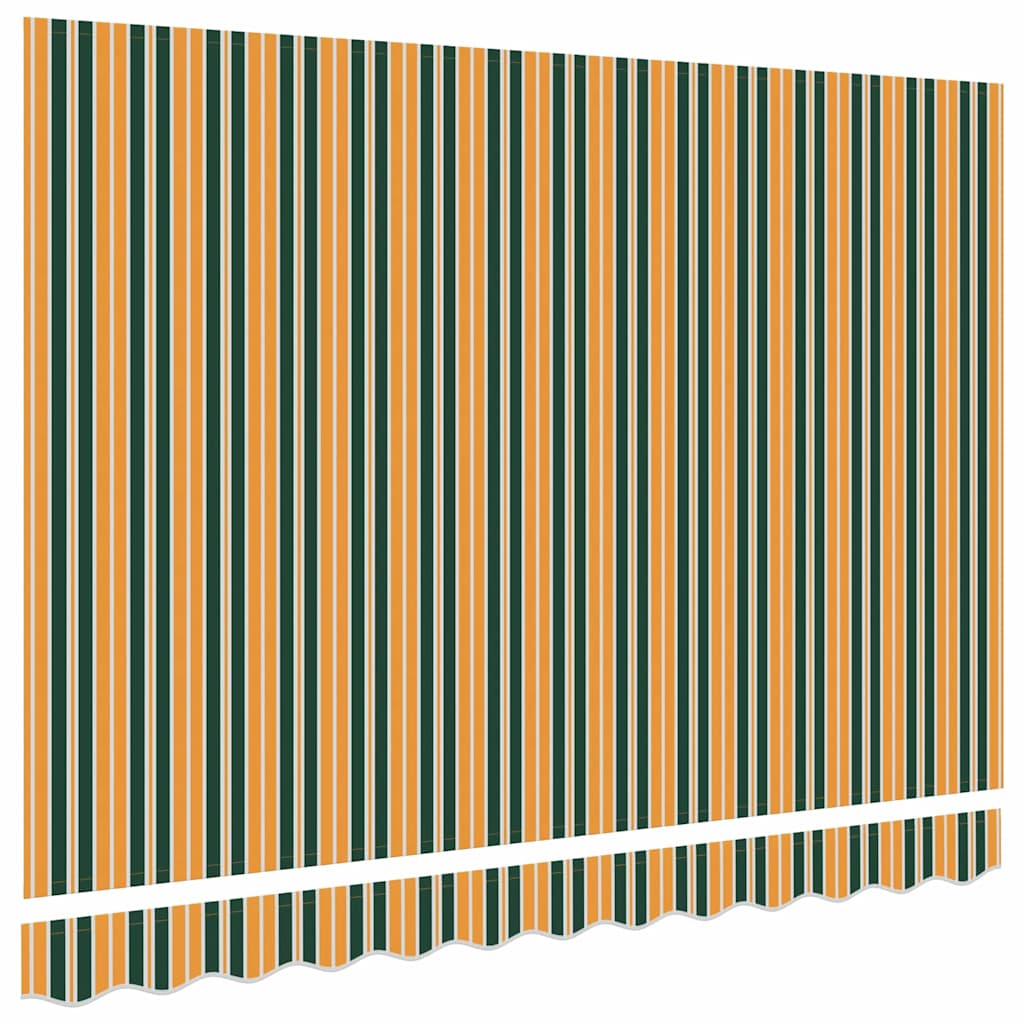 Náhradní látka na markýzu Zelená a žlutá 350 x 250 cm plátno