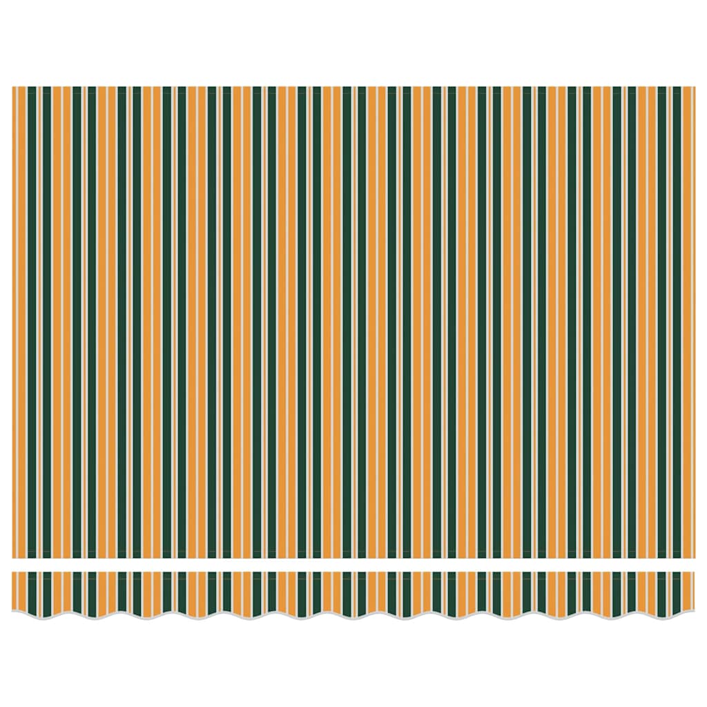 Náhradní látka na markýzu Zelená a žlutá 350 x 250 cm plátno