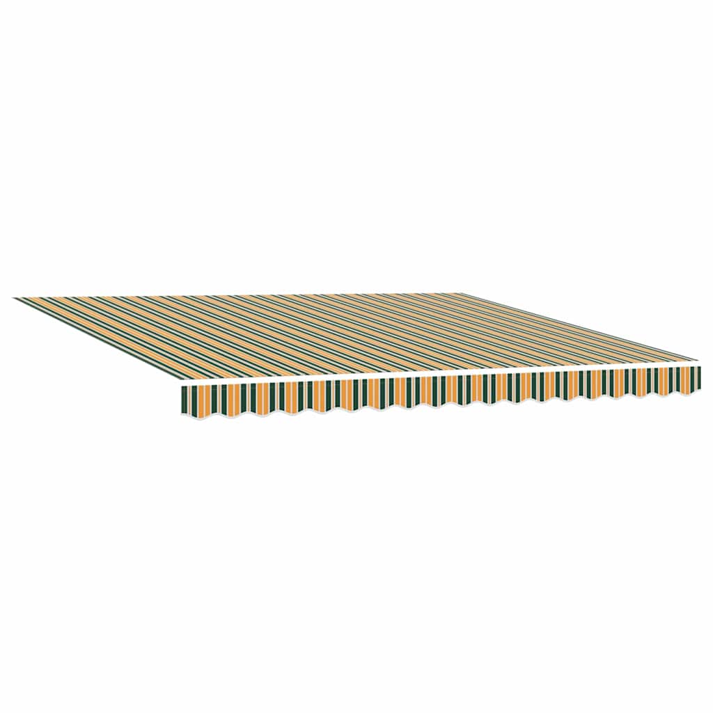 Náhradní látka na markýzu Zelená a žlutá 400 × 300 cm plátno