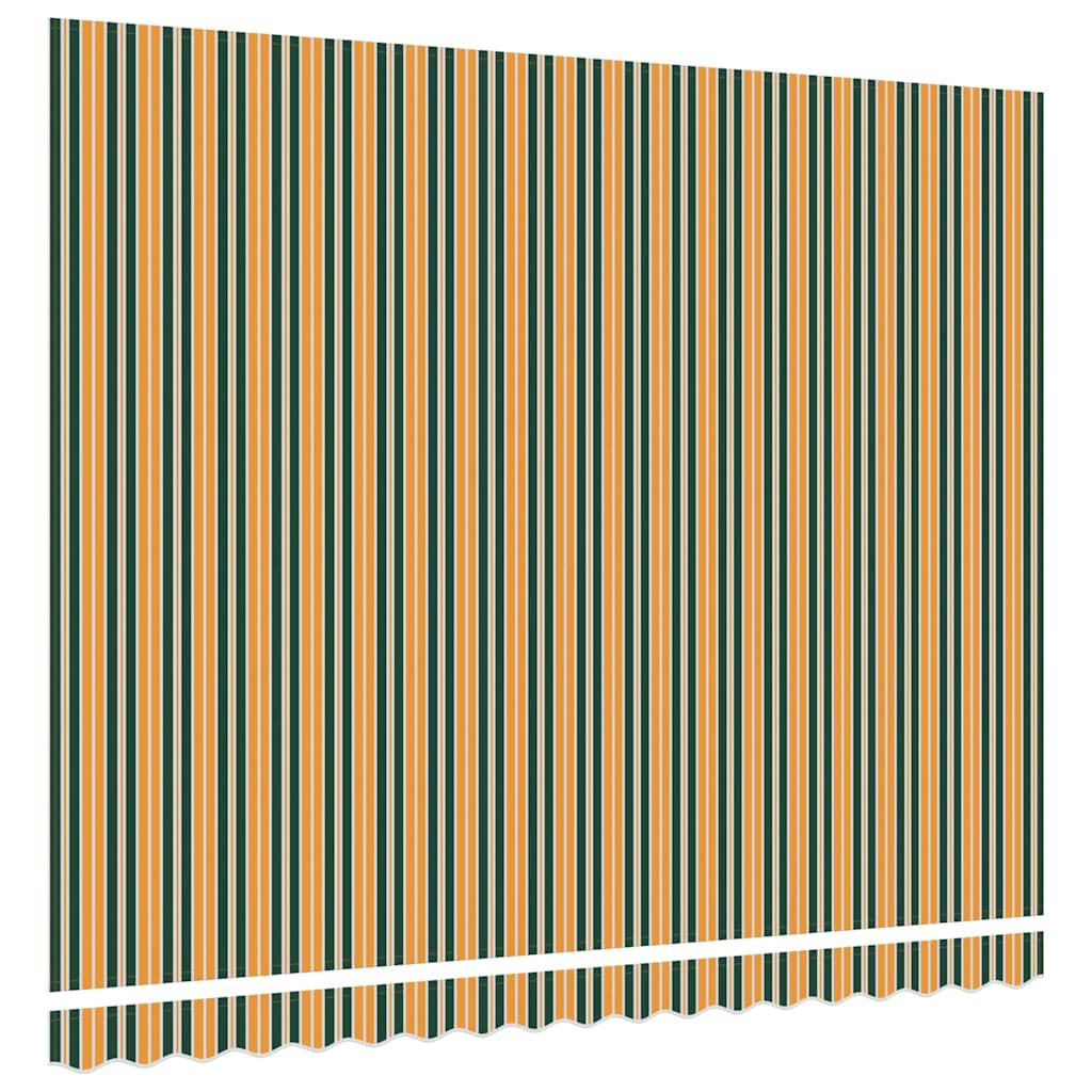 Náhradní látka na markýzu Zelená a žlutá 400 × 300 cm plátno