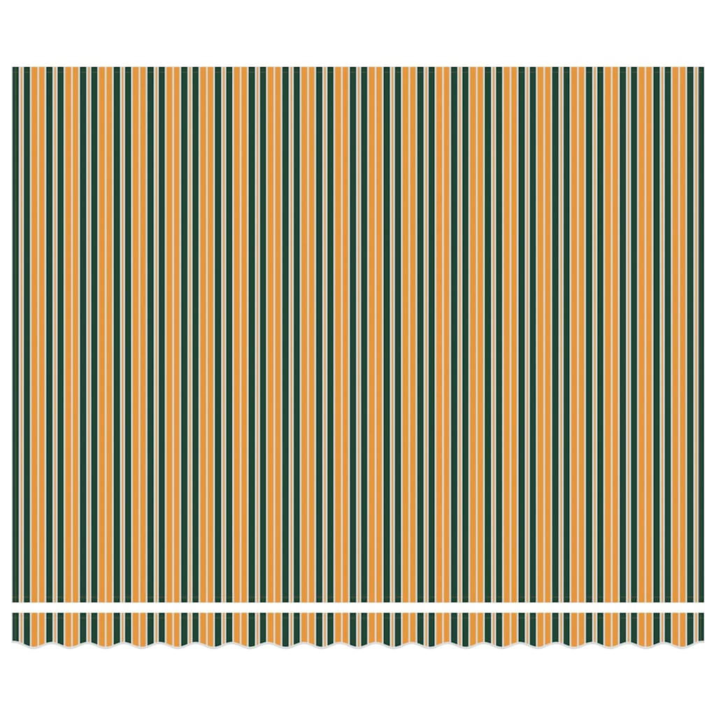 Náhradní látka na markýzu Zelená a žlutá 400 × 300 cm plátno
