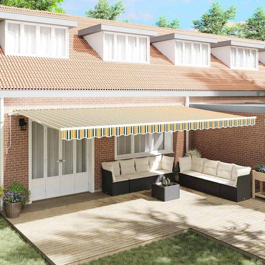 Náhradní látka na markýzu Zelená a žlutá 600 × 300 cm plátno