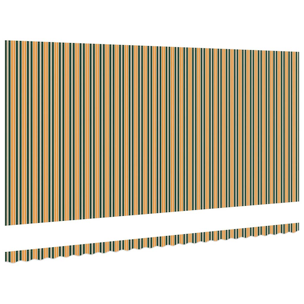 Náhradní látka na markýzu Zelená a žlutá 600 × 300 cm plátno