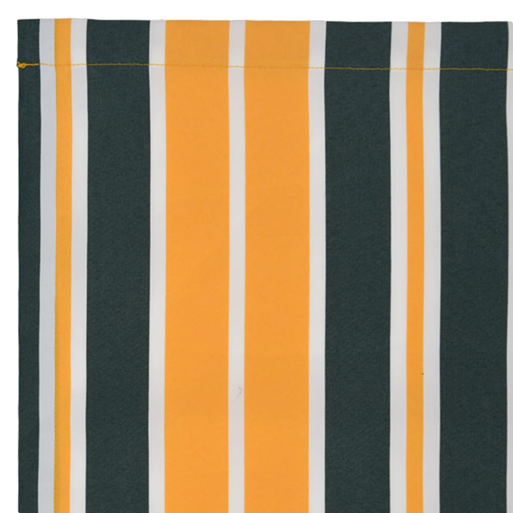 Náhradní látka na markýzu Zelená a žlutá 10 x 1.6 m textil