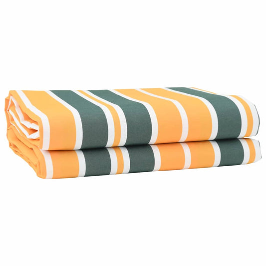 Náhradní látka na markýzu Zelená a žlutá 10 x 1.6 m textil