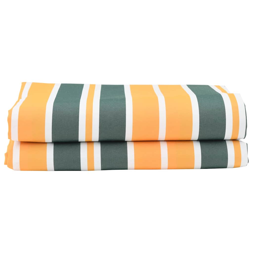 Náhradní látka na markýzu Zelená a žlutá 10 x 1.6 m textil