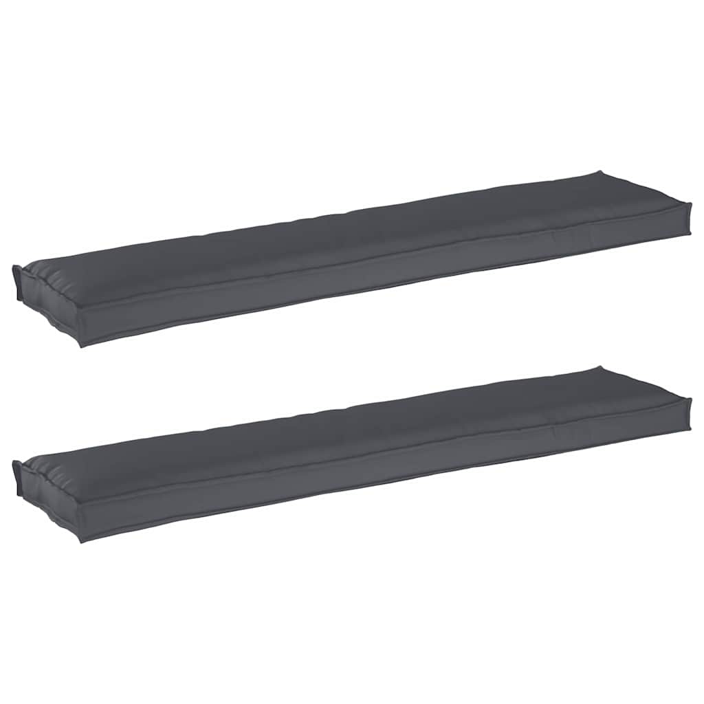 Sada polštářů na paletu 2 pcs Antracit 180 x 40 x 8 cm