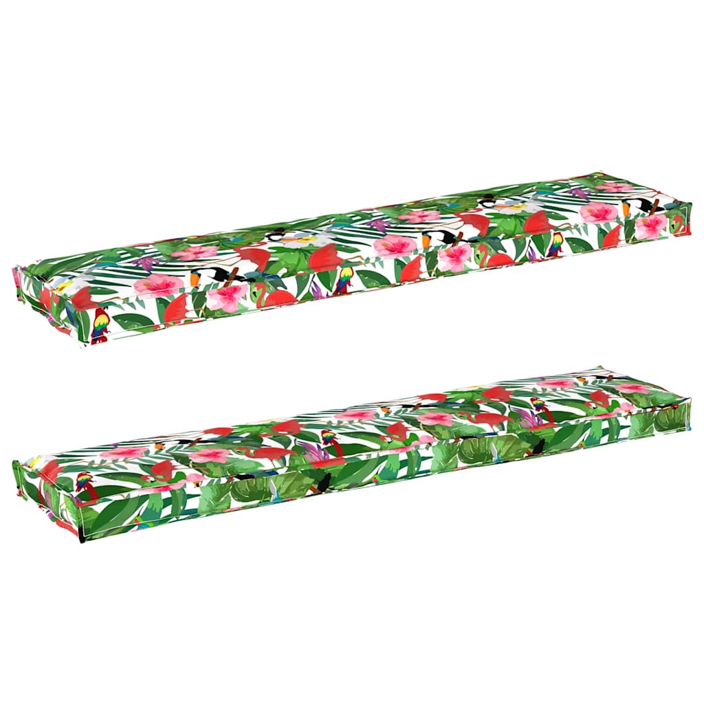 Sada polštářů na paletu 2 pcs Tropická džungle 180 x 40 x 8 cm