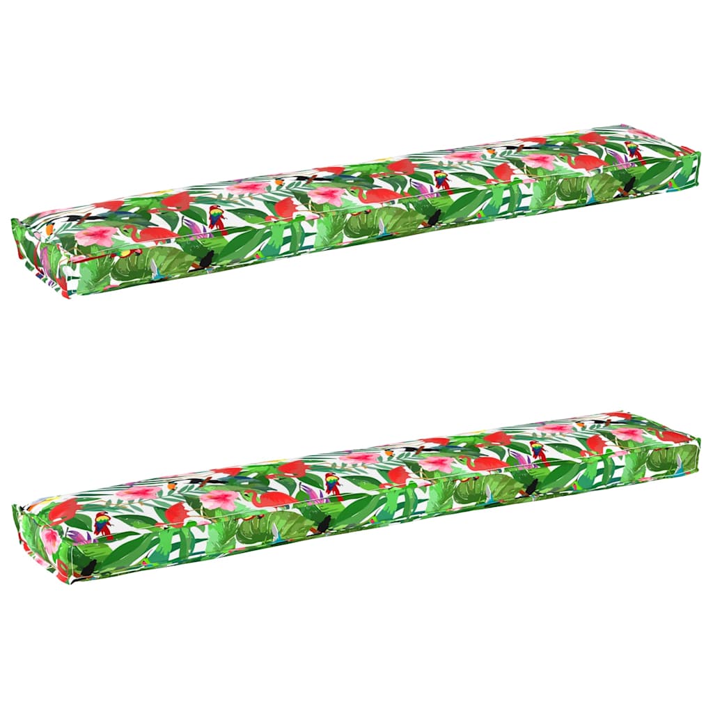 Sada polštářů na paletu 2 pcs Tropická džungle 200 x 40 x 8 cm