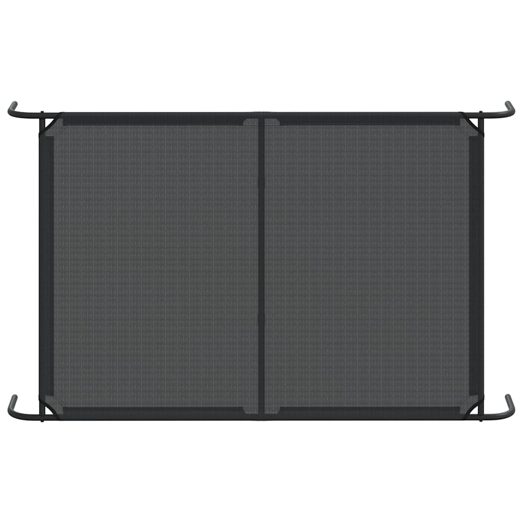 Vyvýšený pelíšek pro psy černý 150x90x20 cm Textilén a ocel