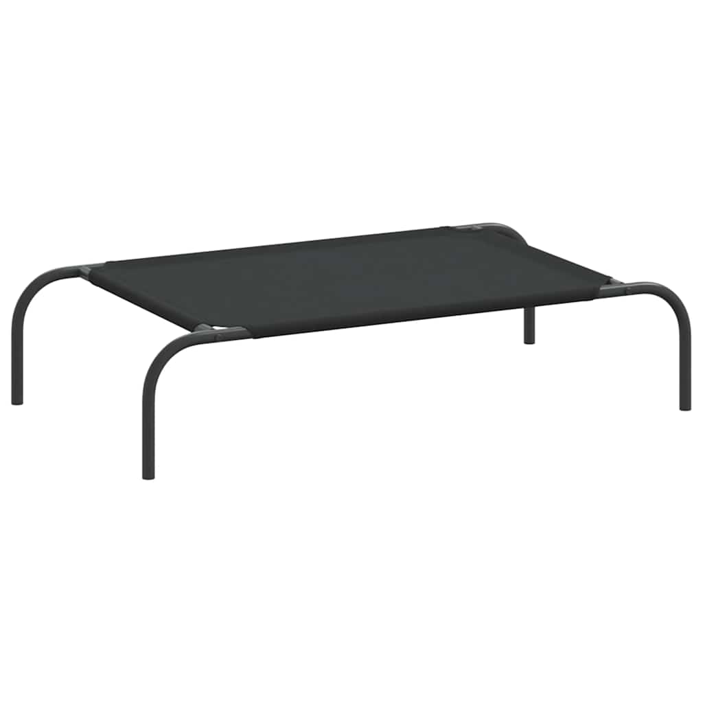 vyvýšený pelíšek pro psy vidaXL černý 90x50x20 cm Oxford Fabric a ocel