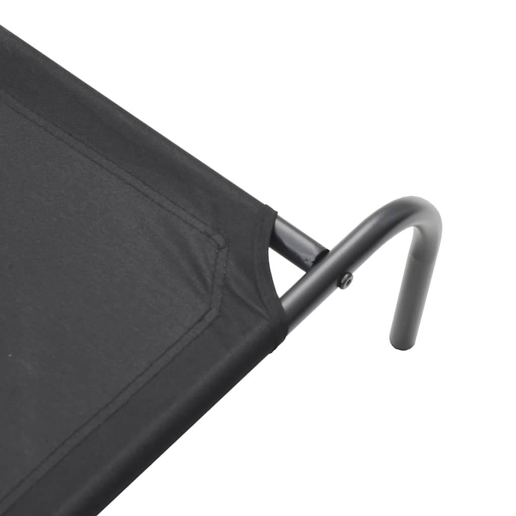 vyvýšený pelíšek pro psy vidaXL černý 90x50x20 cm Oxford Fabric a ocel