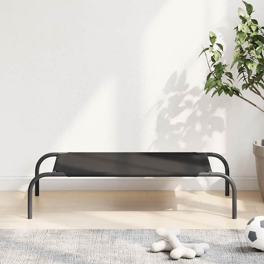 vyvýšený pelíšek pro psy vidaXL černý 90x50x20 cm Oxford Fabric a ocel