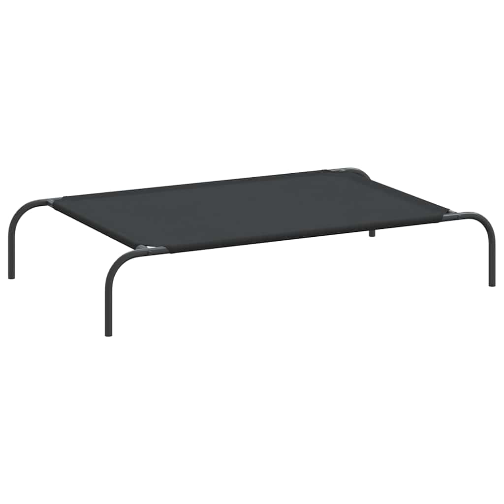vyvýšený pelíšek pro psy vidaXL černý 110x65x20cm Oxford Fabric a ocel