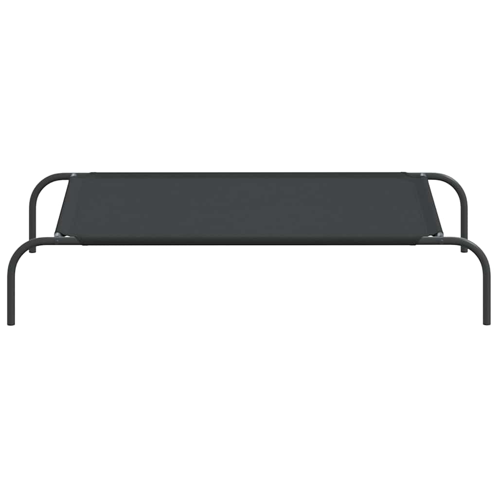 vyvýšený pelíšek pro psy vidaXL černý 110x65x20cm Oxford Fabric a ocel