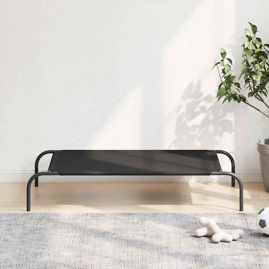 vyvýšený pelíšek pro psy vidaXL černý 110x65x20cm Oxford Fabric a ocel
