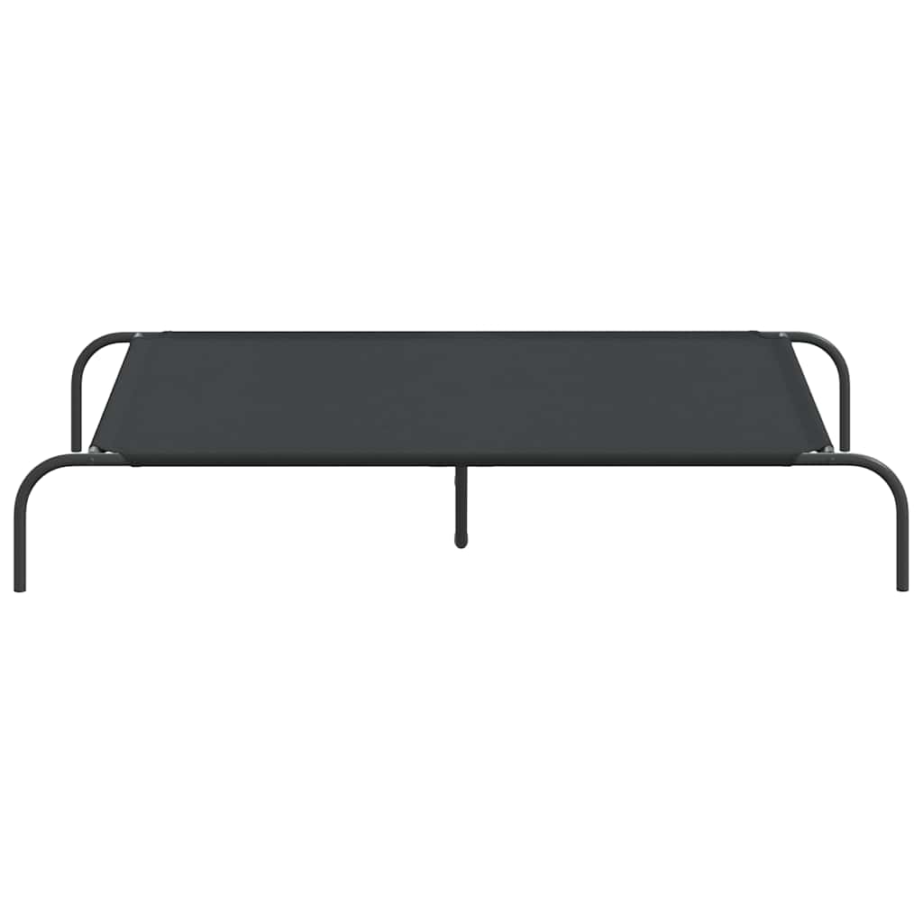 vyvýšený pelíšek pro psy vidaXL černý 130x80x20cm Oxford Fabric a ocel
