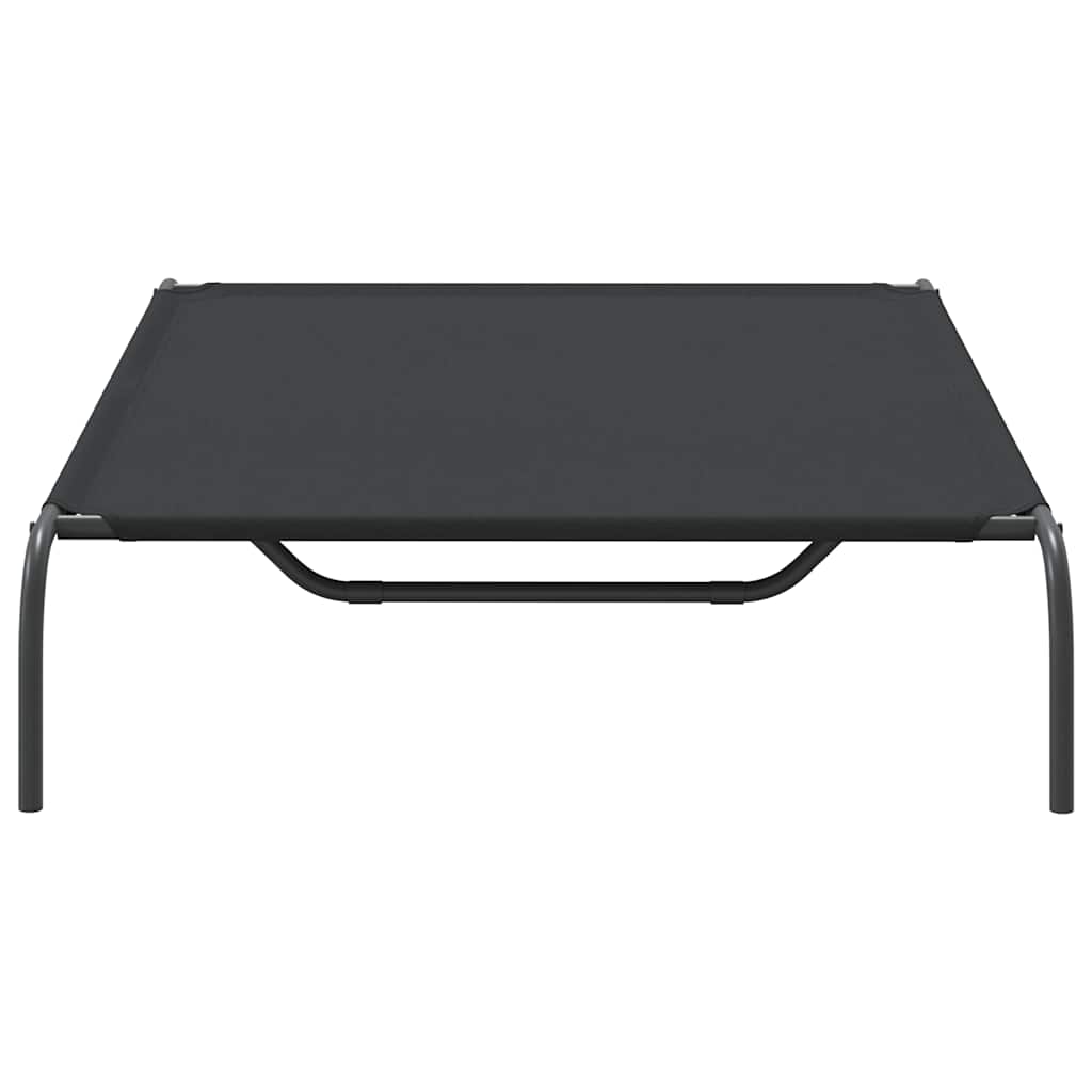 vyvýšený pelíšek pro psy vidaXL černý 130x80x20cm Oxford Fabric a ocel
