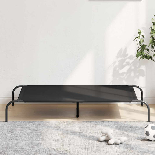vyvýšený pelíšek pro psy vidaXL černý 130x80x20cm Oxford Fabric a ocel
