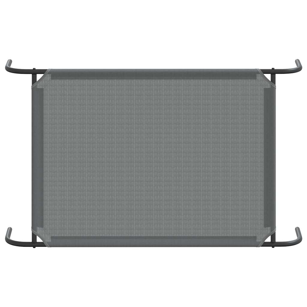 Vyvýšený pelíšek pro psy šedý 110x65x20 cm Textilén a ocel