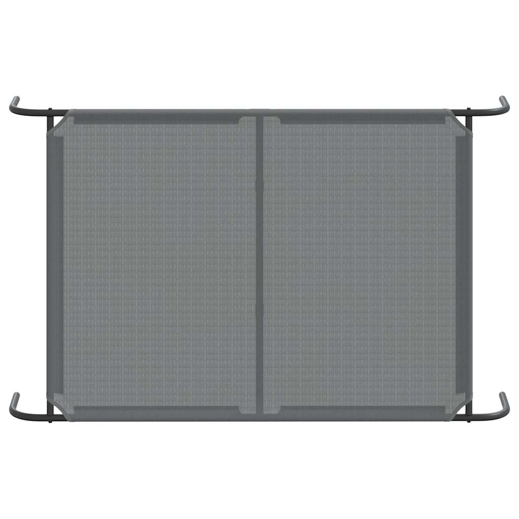 Vyvýšený pelíšek pro psy šedý 130x80x20 cm Textilén a ocel