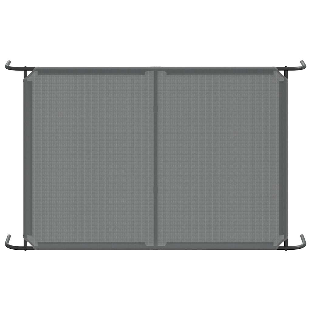 Zvýšený pelíšek pro psy šedý 150x90x20 cm Textilén a ocel