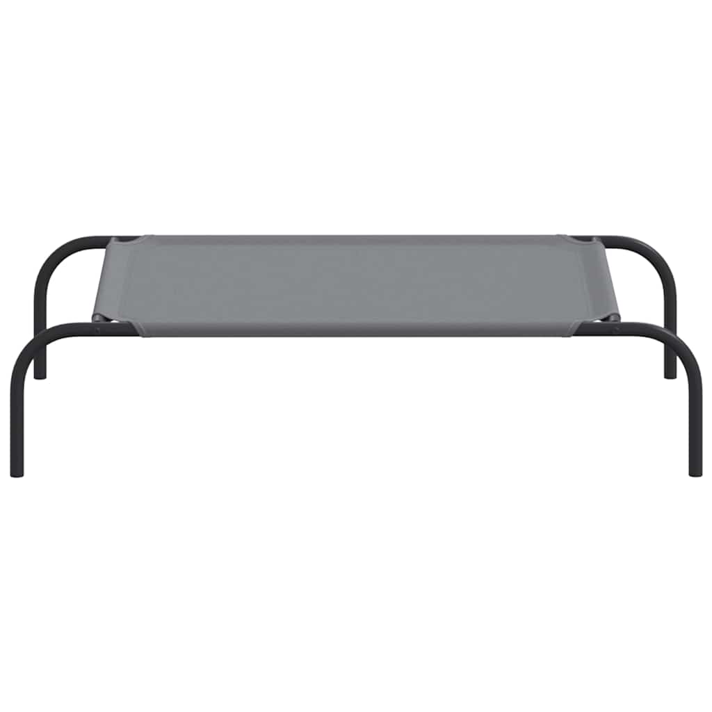 vyvýšený pelíšek pro psy šedý 90x50x20 cm Oxford Fabric a ocel