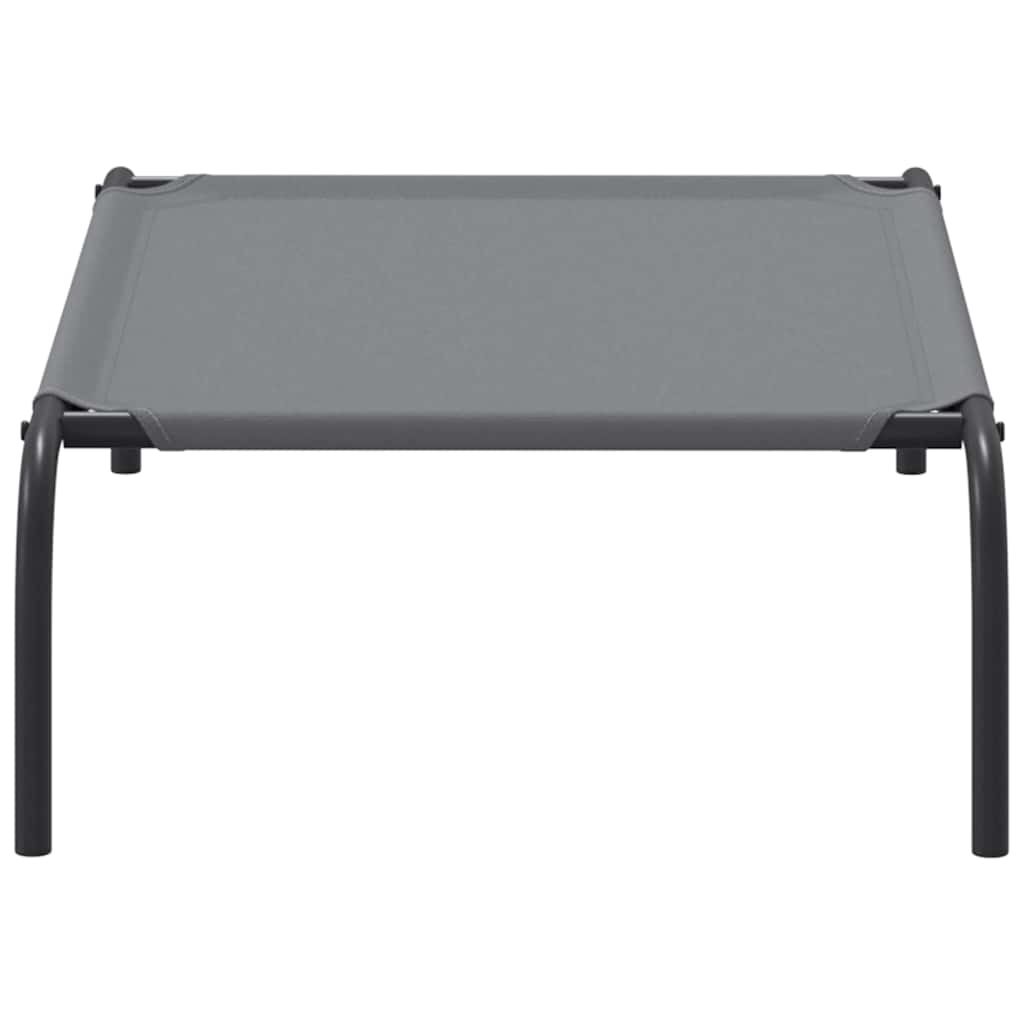 vyvýšený pelíšek pro psy šedý 90x50x20 cm Oxford Fabric a ocel