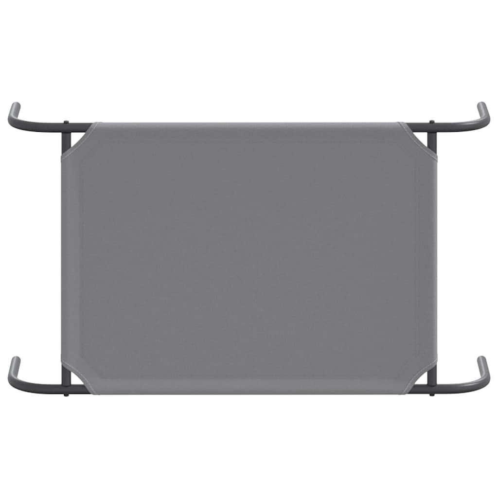 vyvýšený pelíšek pro psy šedý 90x50x20 cm Oxford Fabric a ocel