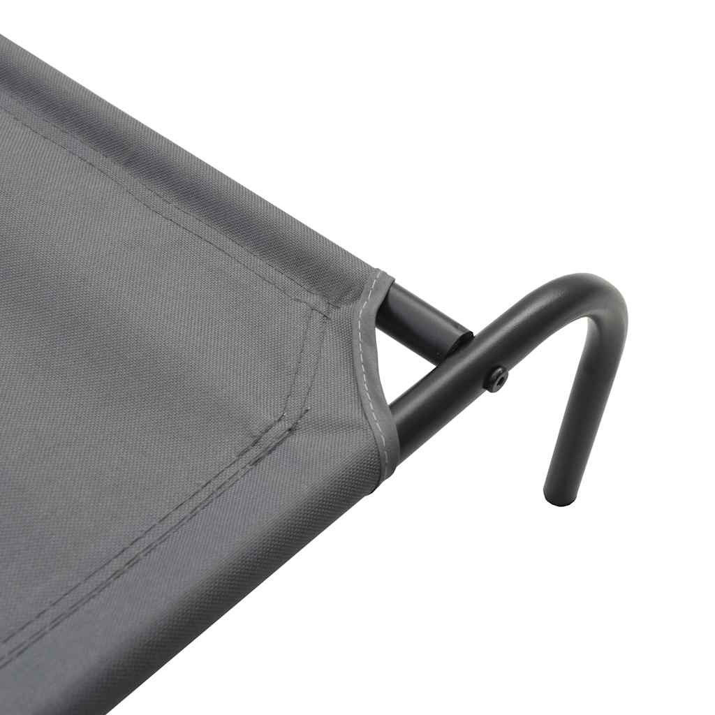 vyvýšený pelíšek pro psy šedý 90x50x20 cm Oxford Fabric a ocel